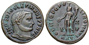 Diocletian GENIO
                      POPVLI ROMANI Antioch 54a