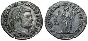 Diocletian SAC MON VRB
                      AVGG ET CAESS N N Rome 111a