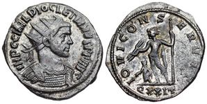 Diocletian IOVI
                      CONSERVAT Ticinum 220
