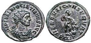 Diocletian HERCVLI
                      CONSERVAT Ticinum 215
