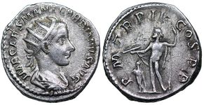 Gordian III P M TR P II
                      COS P P Rome 16