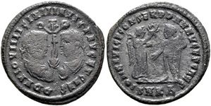 Licinius I & Licinius II I O M ET VICT
                      CONSERV D D N N AVG ET CAES Cyzicus 13