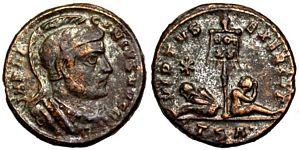 Licinius I VIRTVS EXERCIT Thessalonica 82