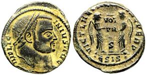 Licinius I VICT•LAETAE PRINC PERP Siscia
                        86
