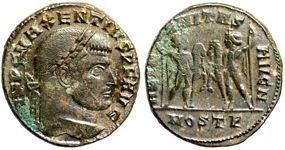 Maxentius AETERNITAS AVG N Ostia 35