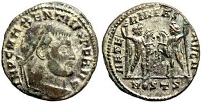 Maxentius AETERNITAS AVG N Ostia 35