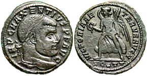 Maxentius VICTORIA AETERNA AVG N Ostia 54