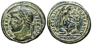 Maxentius VICTORIA
                        AETERNA AVG N Ostia 60