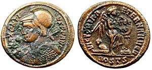 Maxentius VICTORIA AETERNA AVG N Ostia 61