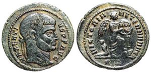 Maxentius VICTORIA AETERNA AVG N Rome 227