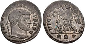 Maxentius VICTORIA AETERNA AVG N Rome 223
                        var.