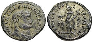 Maximianus GENIO
                        POPVLI ROMANI Alexandria 30b