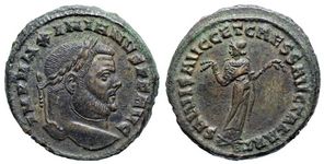 Maximianus SALVIS AVGG ET CAESS AVCTA KART
                        Carthage 27b