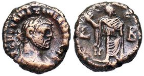 Maximianus
                        Alexandria tetradrachm Elpis (Spes) with flower;
                        L-B (year 2 date) Emmett 4114