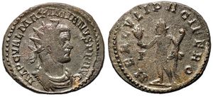 Maximianus HERCVLI PACIFERO RIC V Lugdunum
                        371