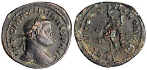 Maximianus GENIO POPVLI ROMANI Lyons 27b