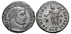 Maximinus II
                        GENIO IMPERATORIS Alexandria 103 no wreath ties