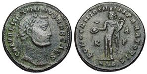 Maximinus II
                        BONO GENIO PII IMPERATORIS Alexandria