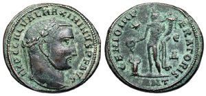 Maximinus II GENIO
                        IMPERATORIS RIC VI Antioch 133c