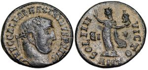 Maximinus II SOLI
                        INVICTO Antioch 167b