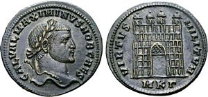 Maximinus II VIRTVS
                      MILITVM campgate from Cyzicus