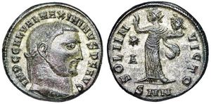Maximinus II SOLI
                      INVICTO Nicomedia 77b