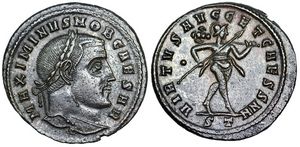 Maximinus II VIRTVS AVGG ET CAESS NN Ticinum
                      58b