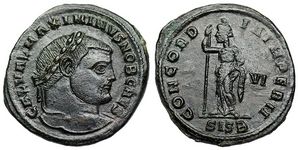 Maximinus II CONCORDIA
                      IMPERII Siscia Not in RIC