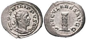 Philip I SAECVLARES AVGG Rome 24c