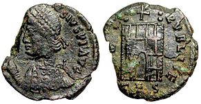 Theodosius I
                      GLORIA REIPVBLICE Thessalonica 59b