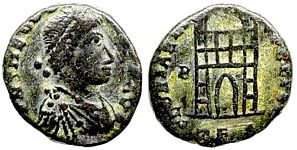 Theodosius I
                      GLORIA REIPVBLICE Thessalonica 62b