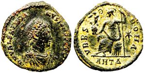 Valentinian II VRBS ROMA Antioch 51