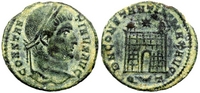 Constantine the Great campgate from Ticinum DN
                    CONSTANTINI MAX AVG