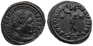 Constantine the Great SOLI INVICTO COMITI, RIC
                    VII Ticinum 8
