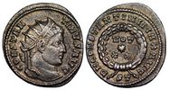Constantine the Great
                    VOT XX Ticinum 131 radiate bust