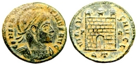 Constantine the
                    Great VIRTVS AVGG RIC VII Rome 166