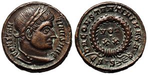 Constantine the Great
                    VOT XX RIC VII Siscia 171
