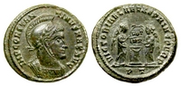 Constantine
                    the Great VICTORIAE LAETAE PRINC PERP RIC VII
                    Ticinum 82