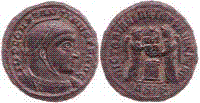 Constantine the Great VLPP  D6-Laureate, helmeted, cuirassed