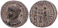 Constantine the Great VLPP   H11 - High-crested helmet, cuirassed, spear across right shoulder