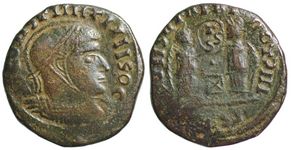 Barbarous imitation of Constantine�s VICTORIAE LAETAE PRINC PERP