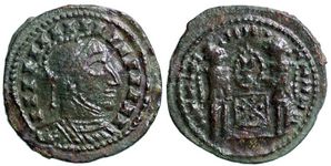 Barbarous imitation of Constantine�s VICTORIAE LAETAE PRINC PERP
