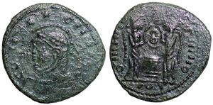Barbarous imitation of Constantine�s VICTORIAE LAETAE PRINC PERP