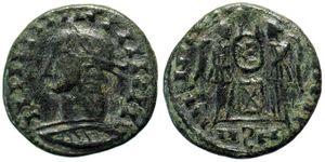 Barbarous imitation of Constantine�s VICTORIAE LAETAE PRINC PERP