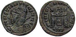 Barbarous imitation of Constantine�s VICTORIAE LAETAE PRINC PERP