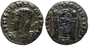 Barbarous imitation of Constantine�s VICTORIAE LAETAE PRINC PERP