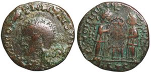 Barbarous imitation of Constantine�s VICTORIAE LAETAE PRINC PERP
