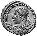 G8 Bust    Constantine Sol Invito London  cuirassed with spear pointing forward, shield on left arm