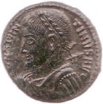 G2 Bust Constantine I   RIC VII Thessalonica 32  VOT XX   cuirassed, spear across right shoulder