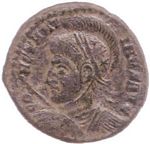 H8 Bust   Constantine the great   laureate helmet, cuirassed, spear pointing forward, shield on left arm